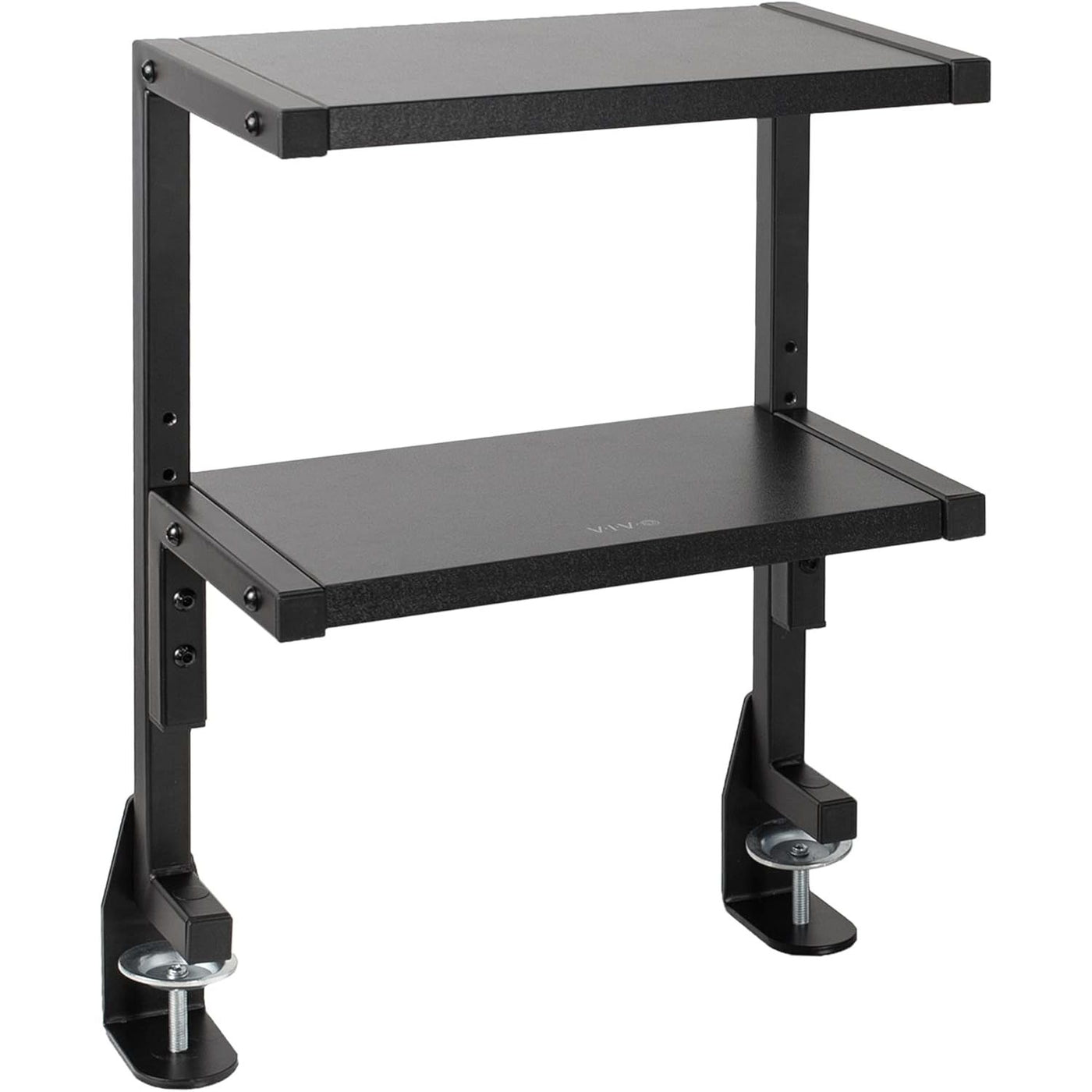 Clamp On Desk Shelf 33cm 2 Tier Storage Tray Organizer VIVO Black