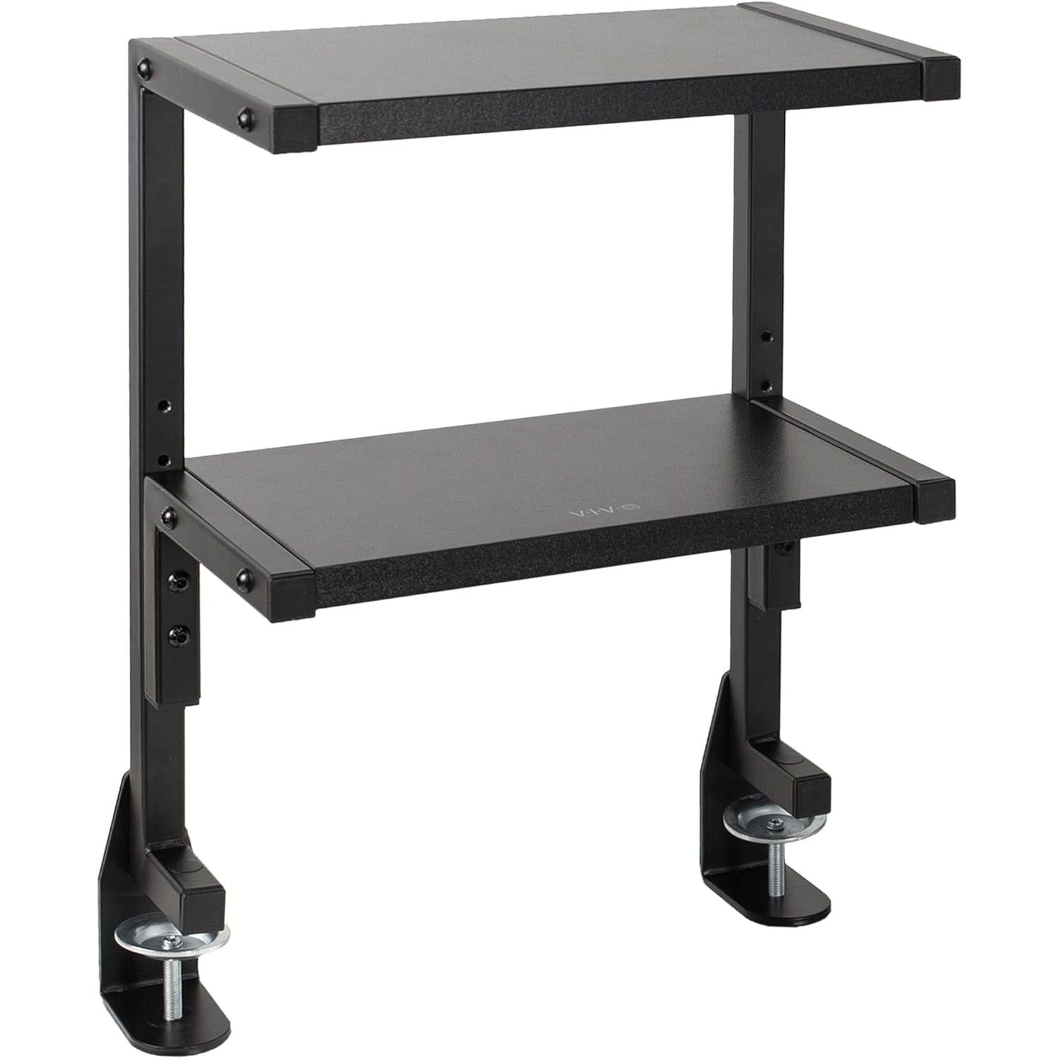 Clamp On Desk Shelf 33cm 2 Tier Storage Tray Organizer VIVO Black