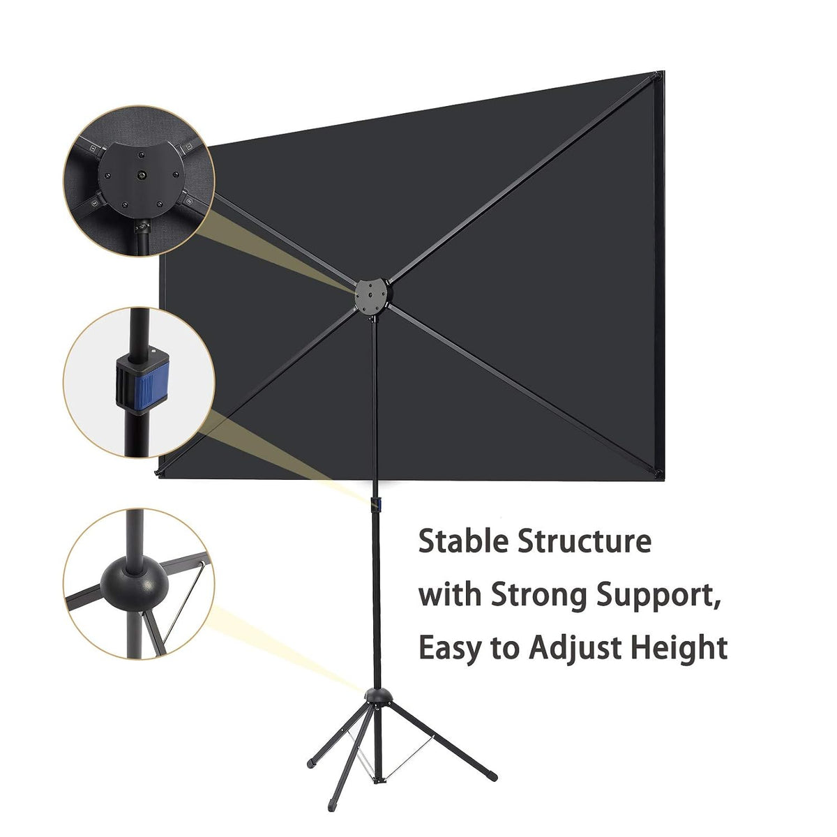 Projector Screen 60 Inch 16:9 Aluminium Frame Portable Outdoor Cinema Stand