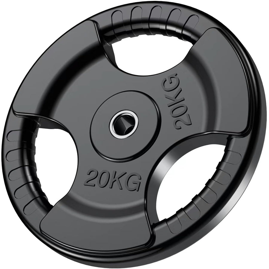 PhysKcal 20kg 1'' Olympic Weight Plate, Rubber Barbell Disc, Lifting & Training - Massive Discounts