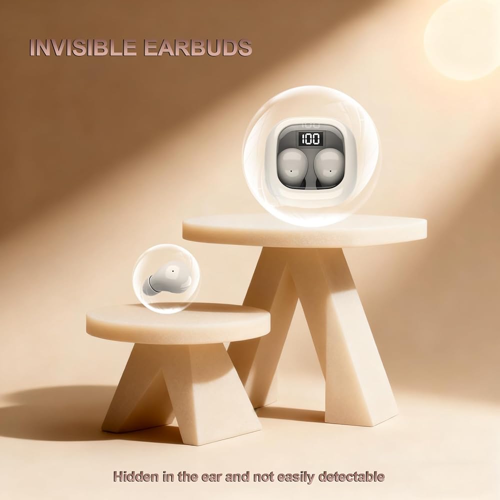 Invisible Sleep Earbuds Ultra Small Bluetooth Hidden for Side Sleepers