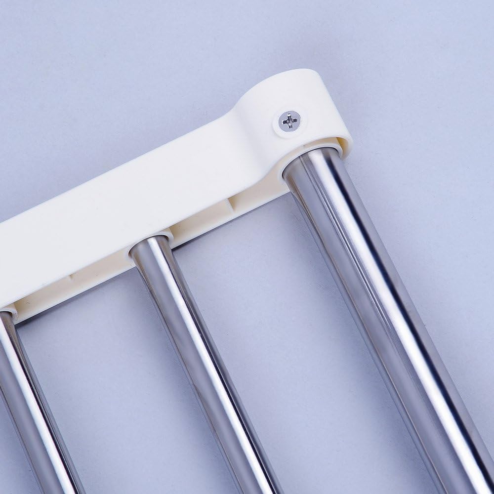 BAOYOUNI Extendable Closet Shelf Rod Organizer, Heavy-Duty Metal Divider 40-60cm