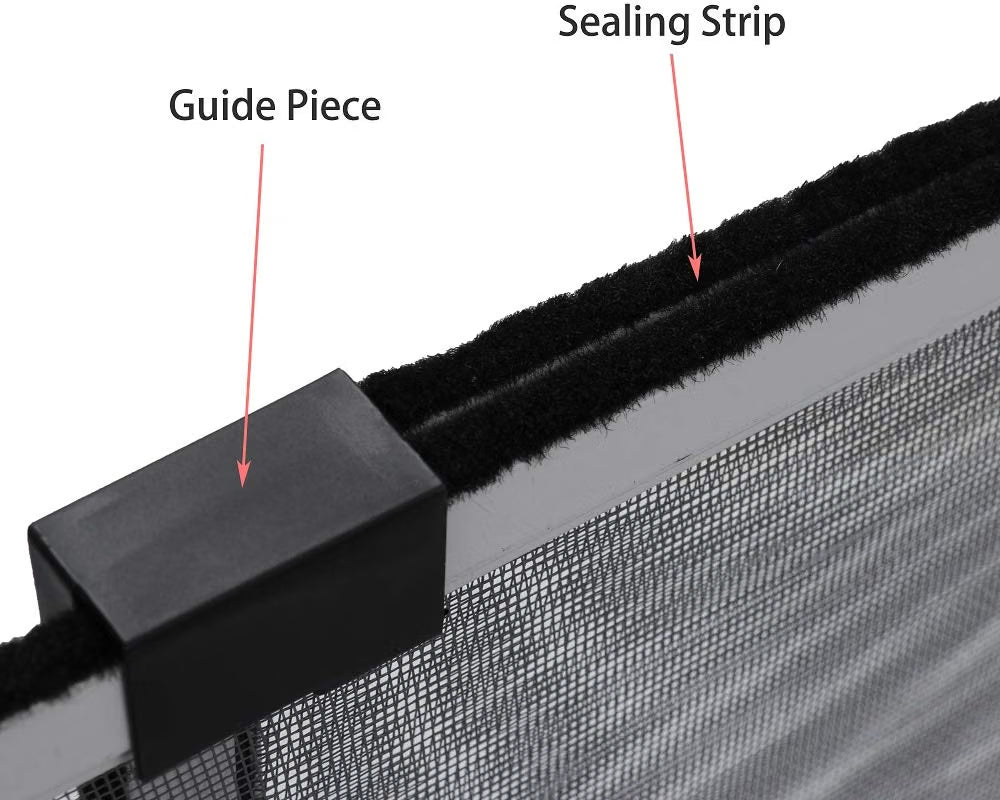 Adjustable Window Screen 50x70-132cm Aluminum Anti Mosquito Mesh White Flyzzz