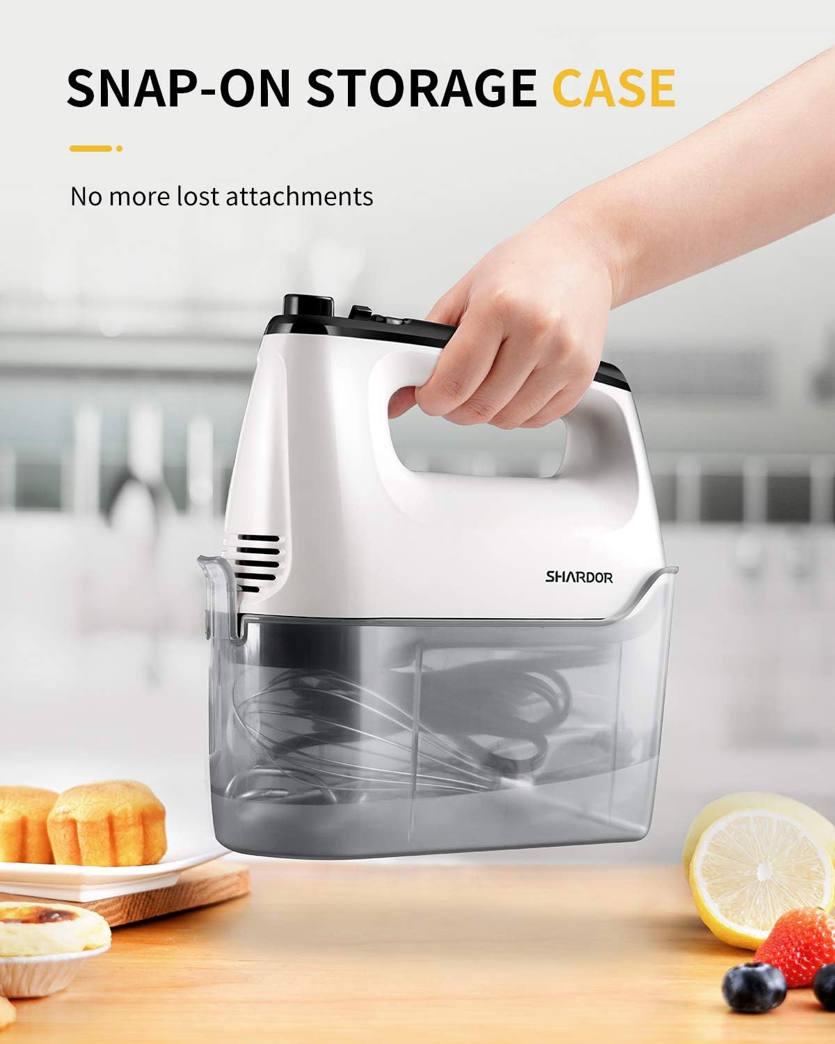 Electric Hand Mixer 400W Only Turbo Copper Motor SHARDOR Whisk
