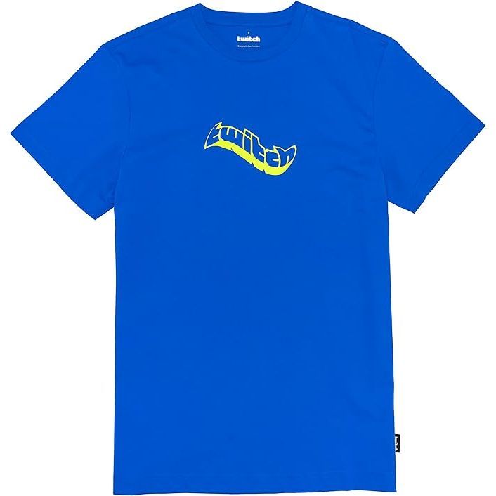 Twitch Graphic T-Shirt, 100% Cotton, Unisex, Regular fit, Electric Blue-Massive Discounts