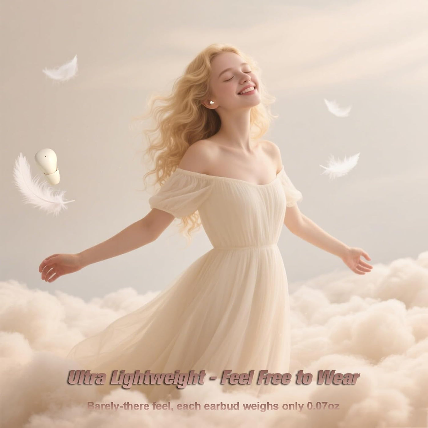 Invisible Small Sleep Earbuds Bluetooth Mini Headphones for Side Sleepers Xmenha