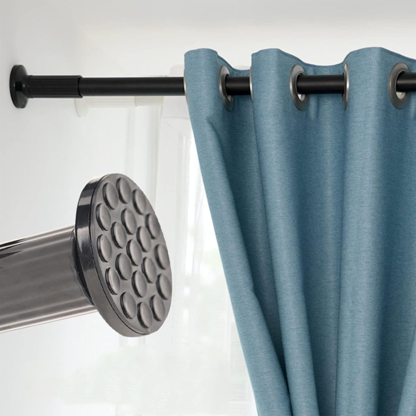 Tension Curtain Rod 378-430cm No Drill Extendable 32mm Heavy Duty Curtain Pole
