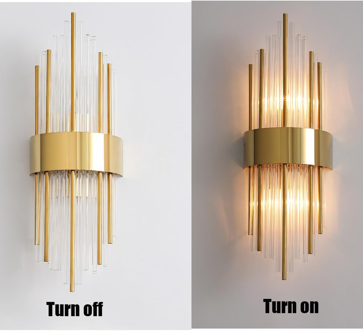 Crystal Wall Sconce Light E14 Modern Gold Base Decorative Indoor Wall Lamp Fixture