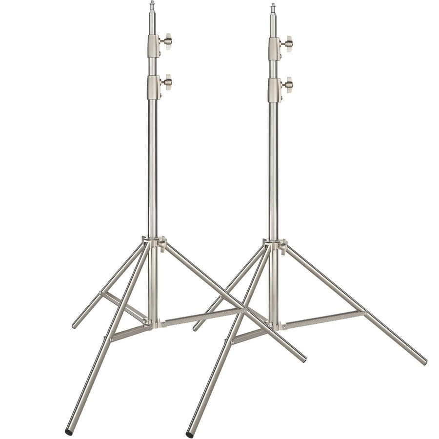 AMBITFUL 2 Pcs 200cm 6.5FT Stainless Steel Light Stand for Studio Photography - Massive Discounts