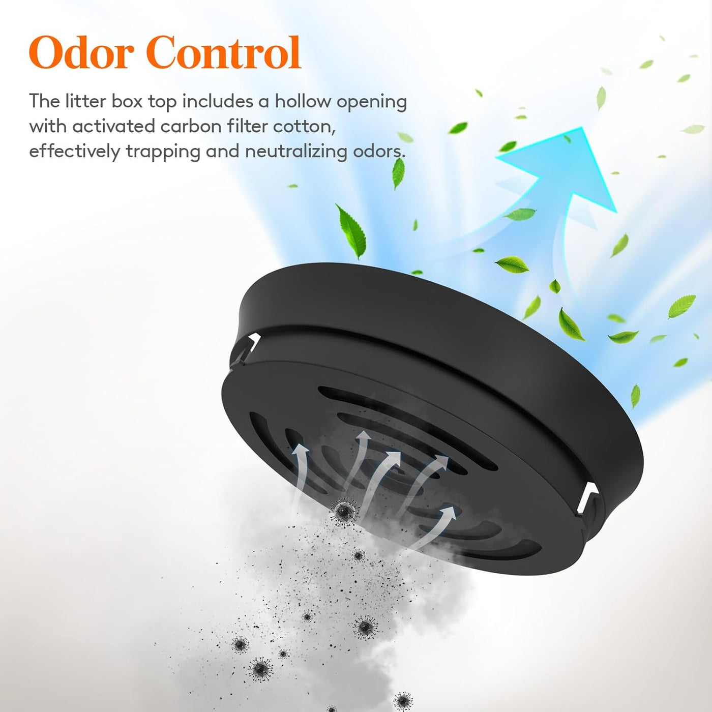 Hidden Cat Litter Box with Faux Plant Carbon Filter Black Scoop Included Lifewit