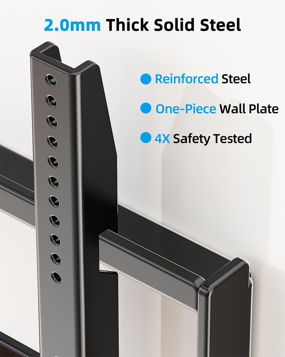 TV Wall Bracket 42-100 Inch Heavy Duty Fixed Flat Screen Mount HOME VISION