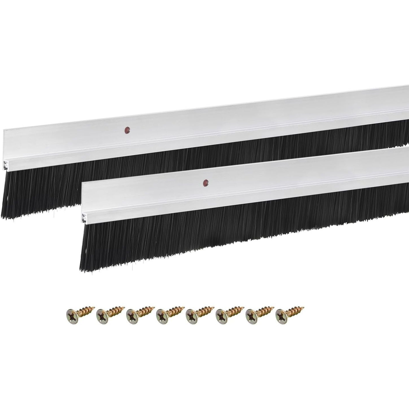 Door Brush Bottom Sweep 47 Inch H Shape Aluminum Base PP Brush 2PCS