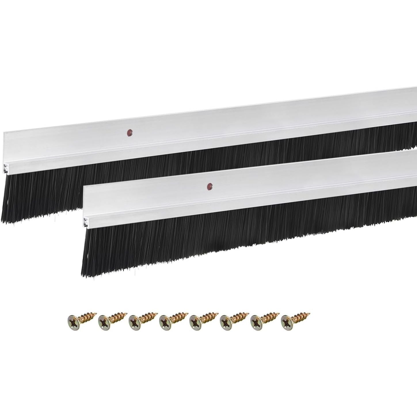 Door Brush Bottom Sweep 47 Inch H Shape Aluminum Base PP Brush 2PCS