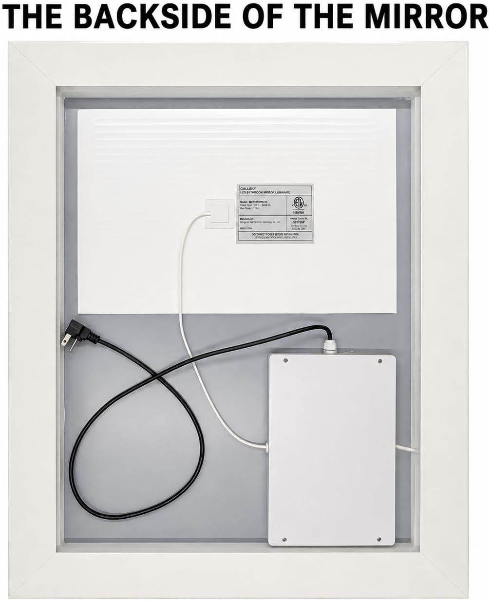 LED Bathroom Mirror 60x90cm Separate Front Backlit Illuminated Vanity Callsky
