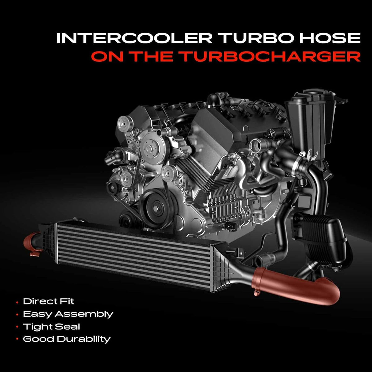 Intercooler Turbo Hose Jeep Wrangler JK 2.8 CRD 55056639AE Frankberg