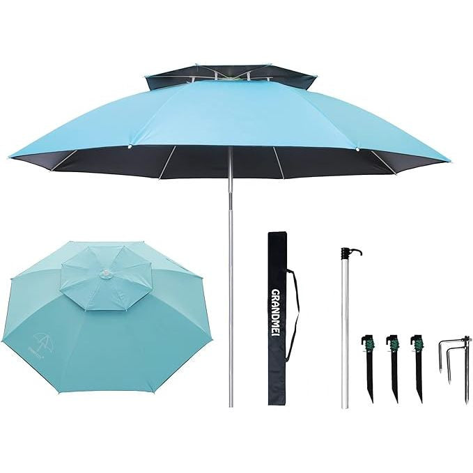 Beach Umbrella 7.2ft Portable Windproof Sun Shade STARRY CITY