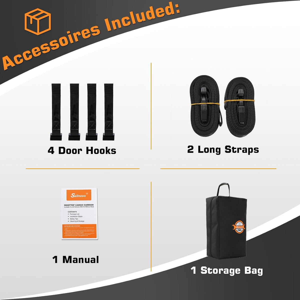Car Roof Bag 407L Waterproof Foldable Soft Roof Box Cargo Carrier Sailnovo Travel