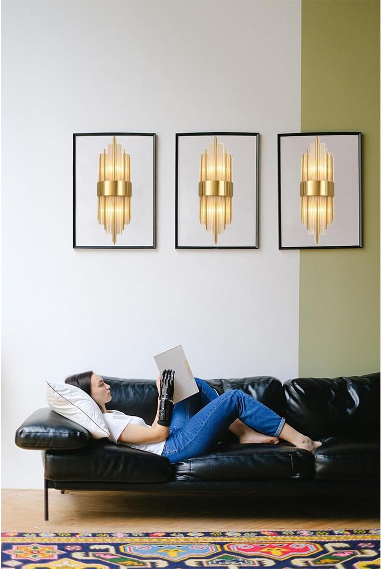 Crystal Wall Sconce Light E14 Modern Gold Base Decorative Indoor Wall Lamp Fixture