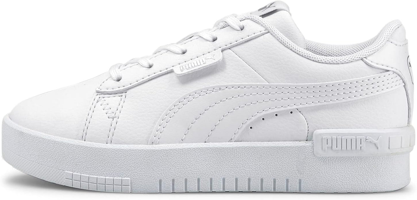 White Puma sneaker on a white background