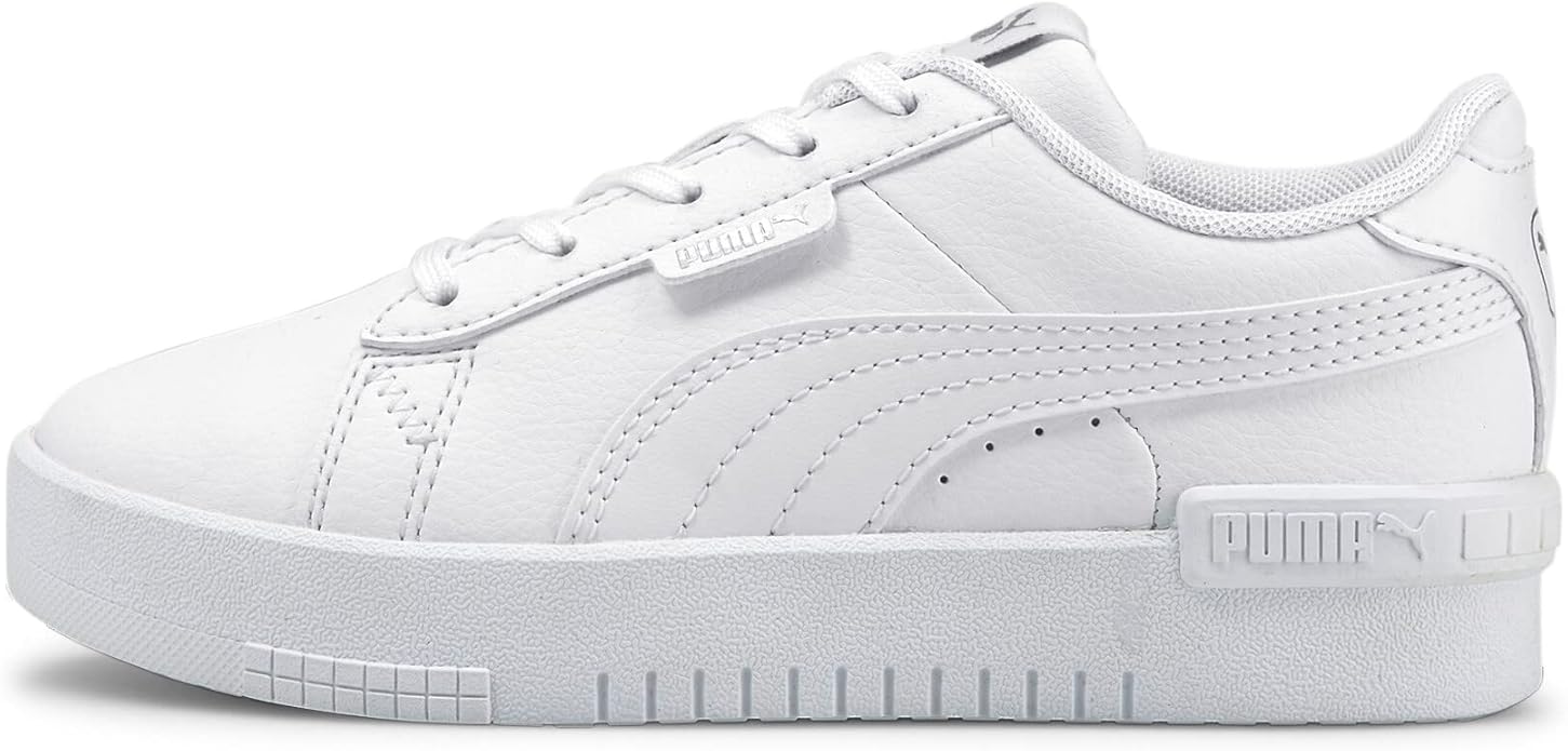 White Puma sneaker on a white background