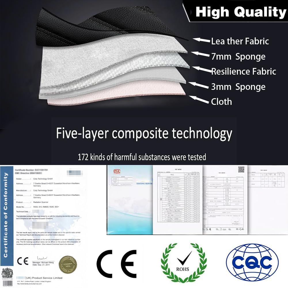 Car Seat Covers Set of 5 Mercedes B Class C E GLB GLC Faux Leather Chifeng
