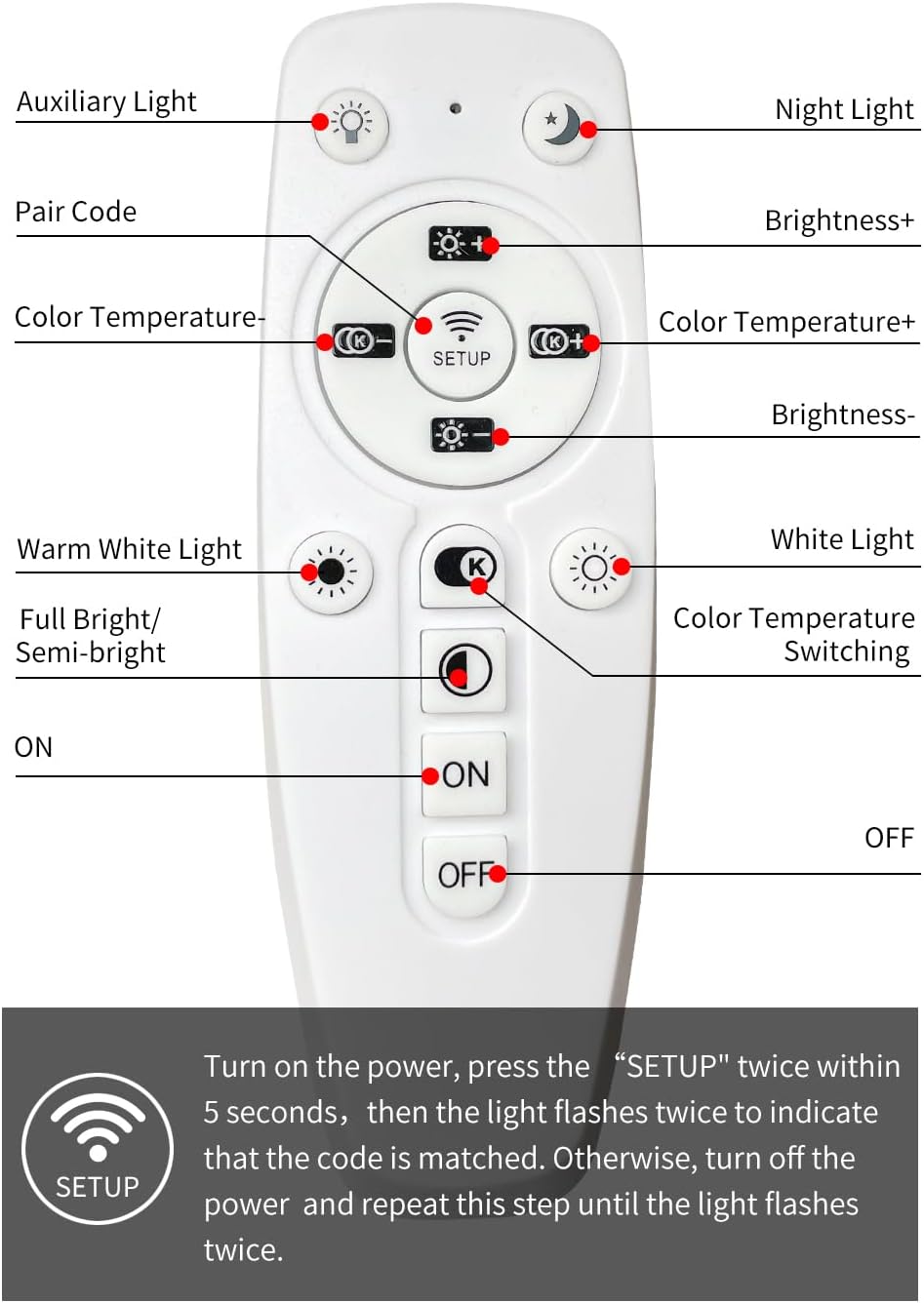 LED Pendant Light 3 Ring Circular Black Dimmable Remote Modern Chandelier