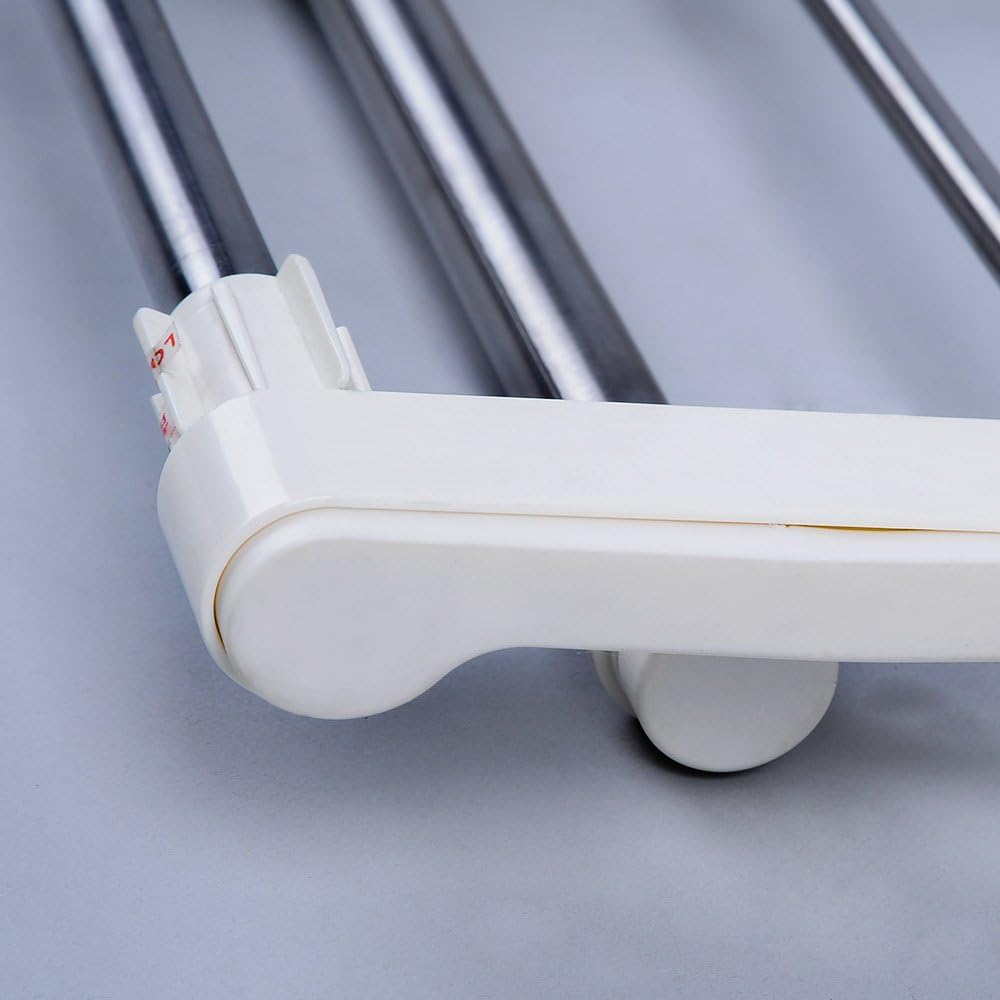 BAOYOUNI Extendable Closet Shelf Rod Organizer, Heavy-Duty Metal Divider 40-60cm