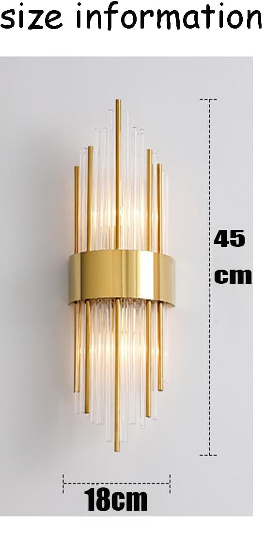 Crystal Wall Sconce Light E14 Modern Gold Base Decorative Indoor Wall Lamp Fixture