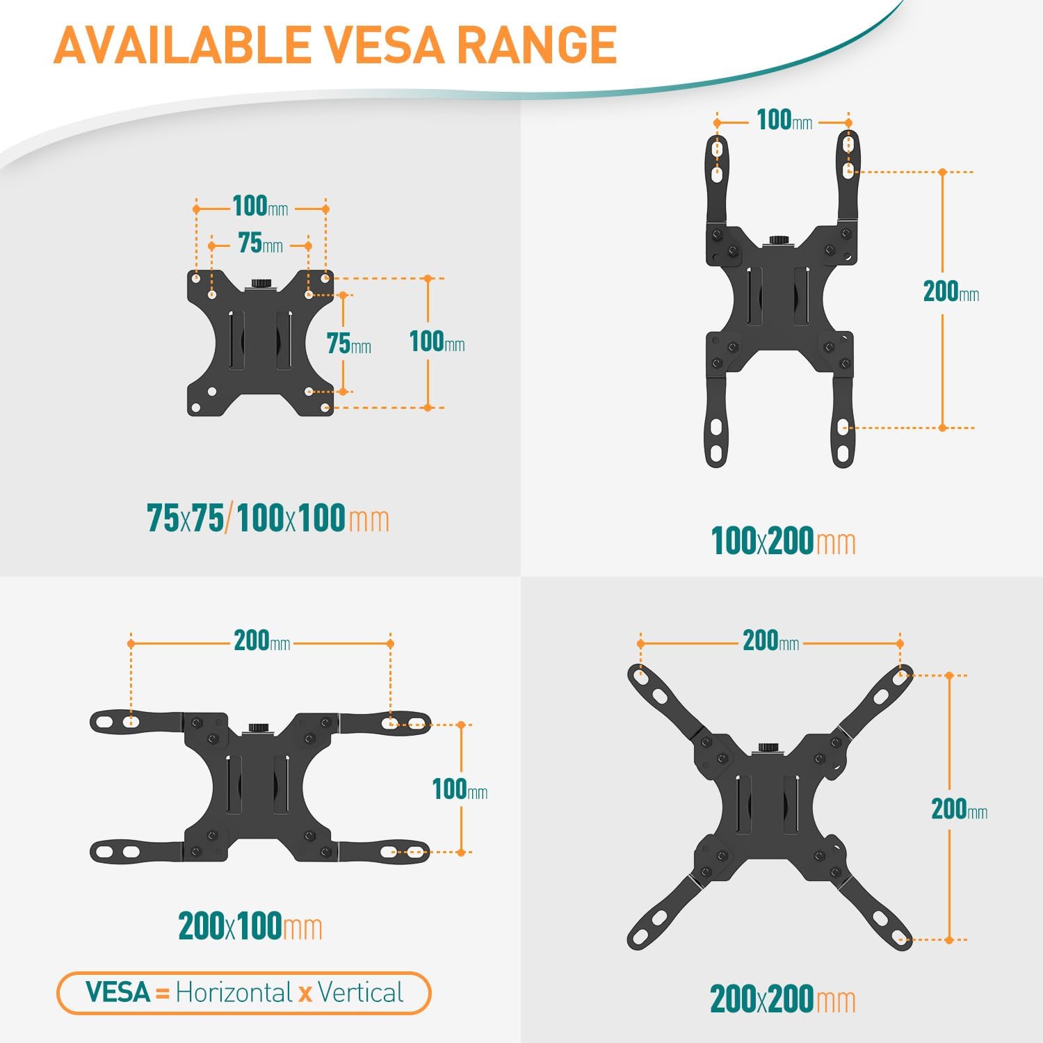 Monitor Arm Wall Mount 35 Inch Gas Spring Heavy Duty VESA 75 100 200 ELIVED