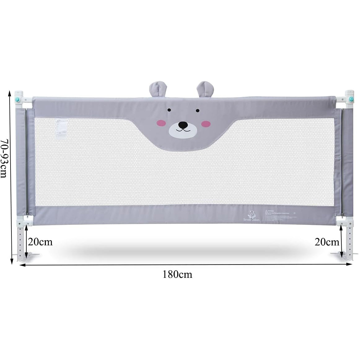 Extra Tall Bed Rail Guard for Toddlers/Kids, 180cm, Fits King/Double/Single Beds