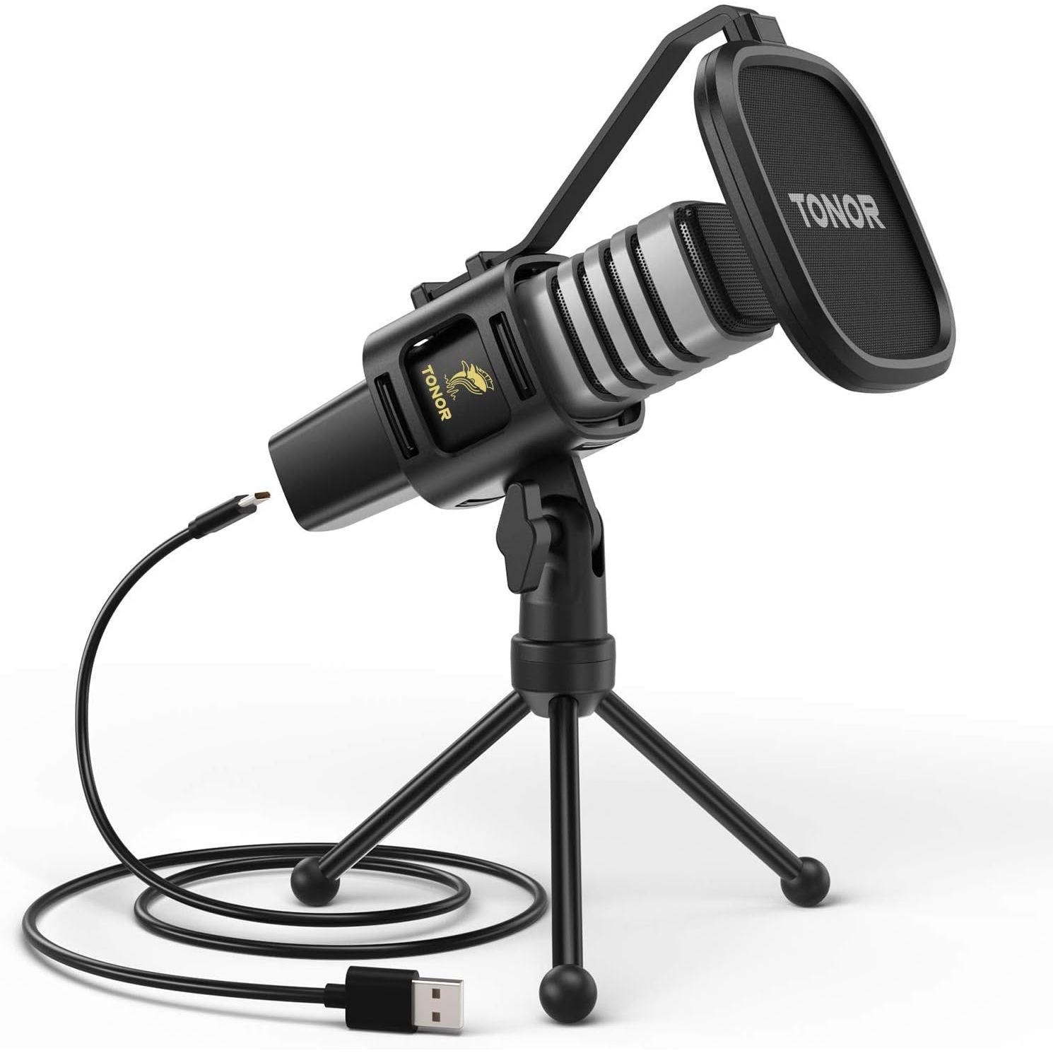 USB Microphone RGB Cardioid Condenser Gaming Podcast PC Mic TONOR Desktop