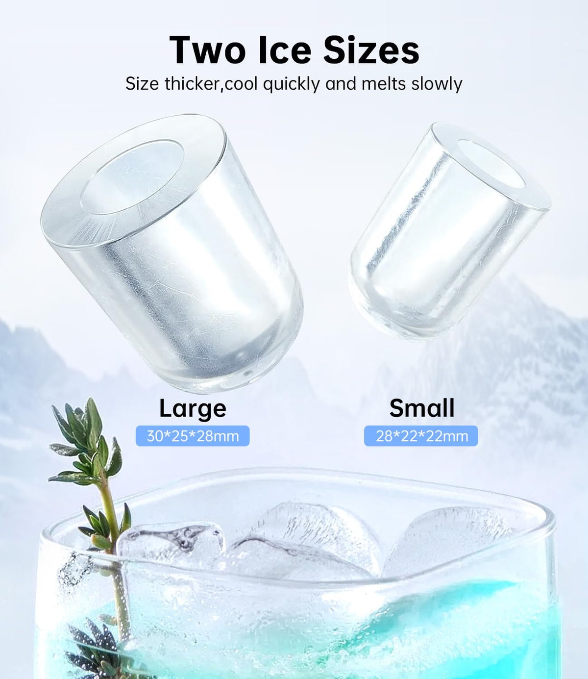 Ice Maker Machine 15KG/24H 6 Min Fast Ice 2L Water Tank Countertop WIE Portable