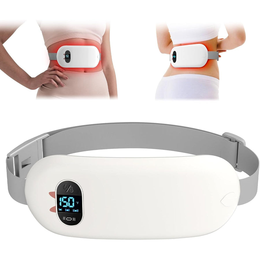 Heating Pad for Period Pain 6 Heat Massage Modes Rechargeable USB Belt