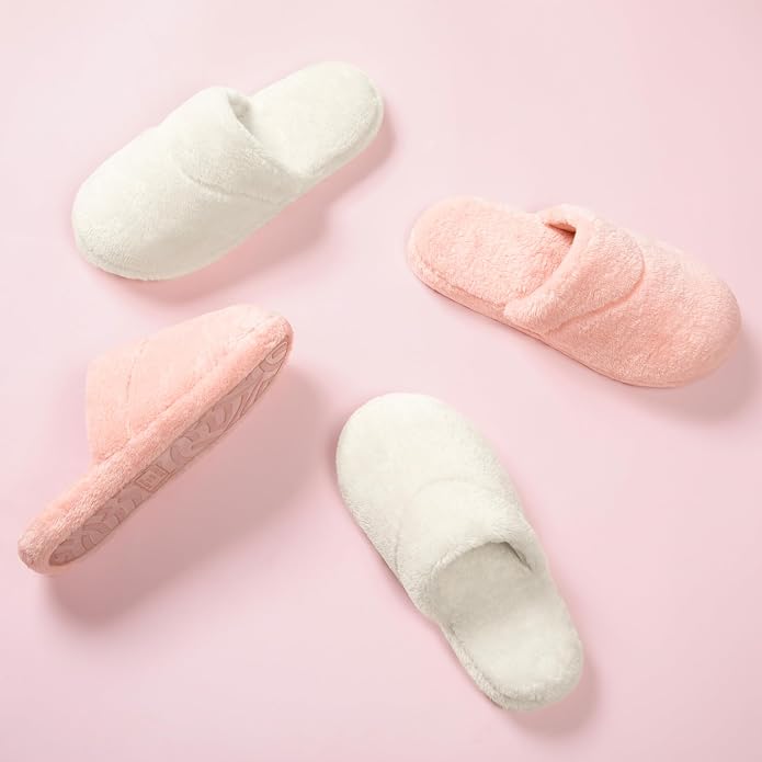 Womens Fluffy Scuff Slippers Memory Foam Indoor House Shoes Comfy ULTRAIDEAS