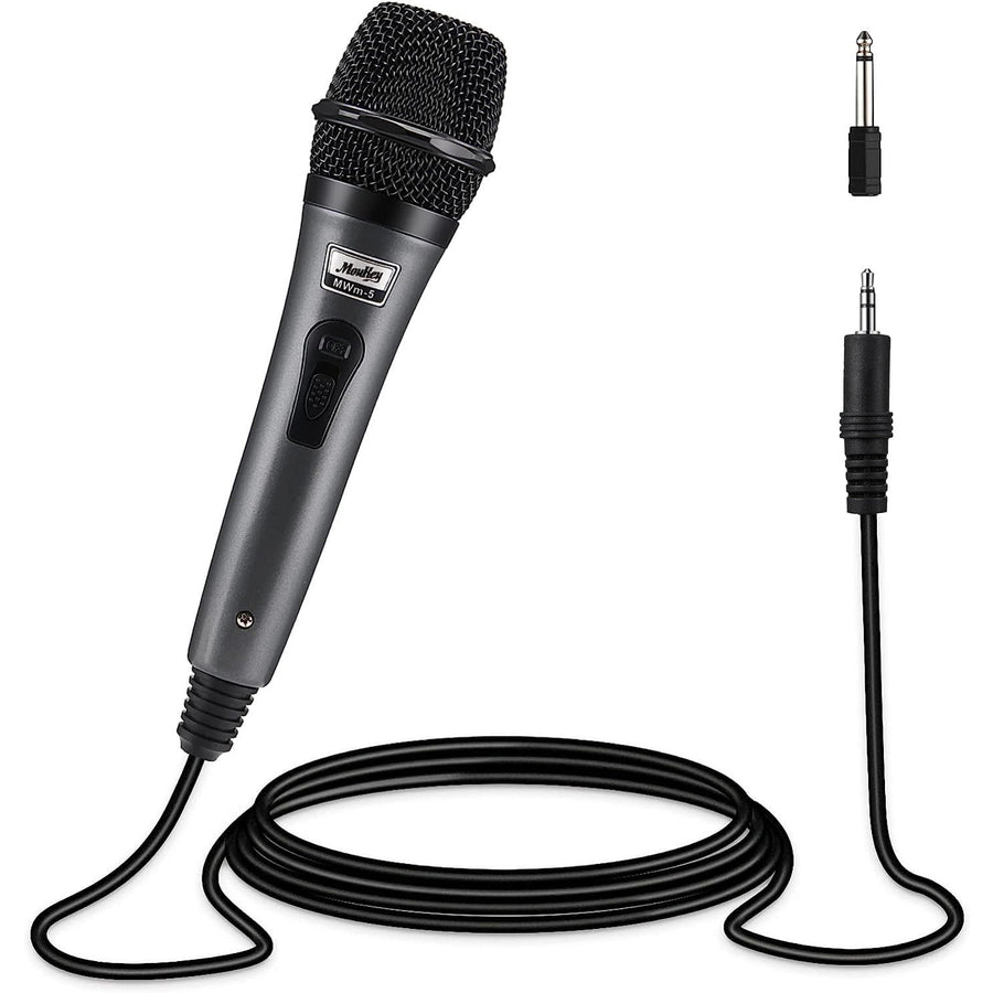 Moukey Dynamic Karaoke Microphone with 13ft XLR Cable - Cardioid Metal Wired Mic