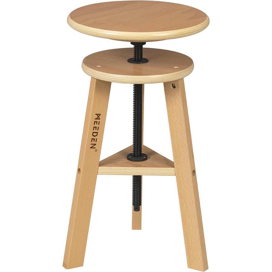 Artist Drafting Stool Adjustable Height Wooden Studio Drawing Seat MEEDEN