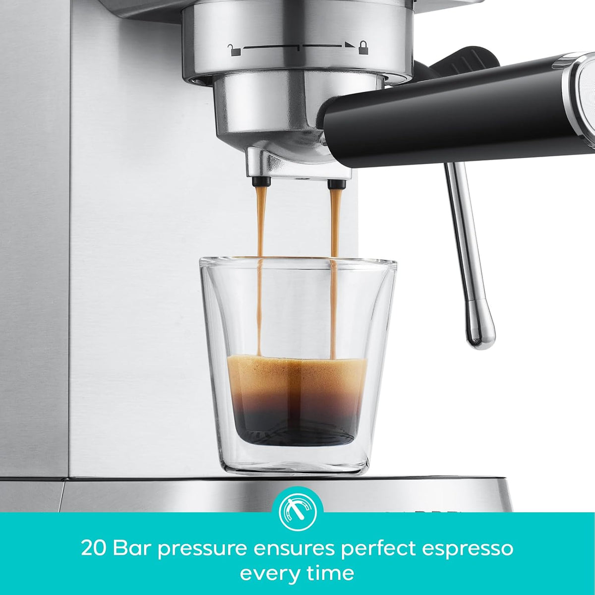 Espresso Coffee Machine Barista Milk Frother Cappuccino Maker CASABREWS CM5418