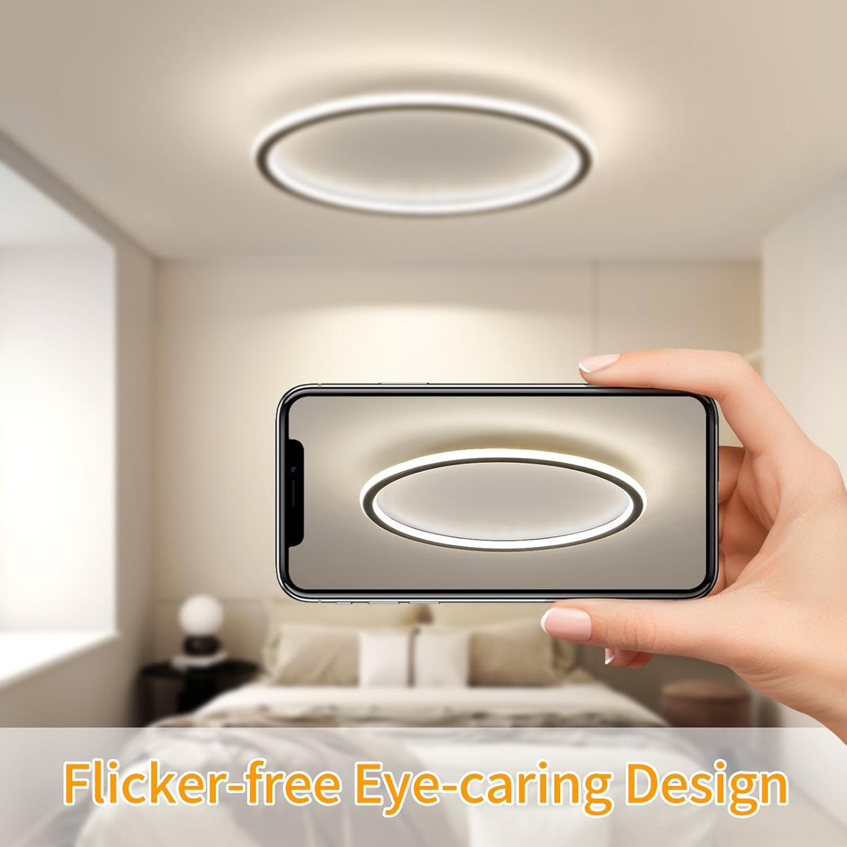 Dimmable Ceiling Light 50cm LED Remote 3 Colour Adjustable Brightness Mikeru