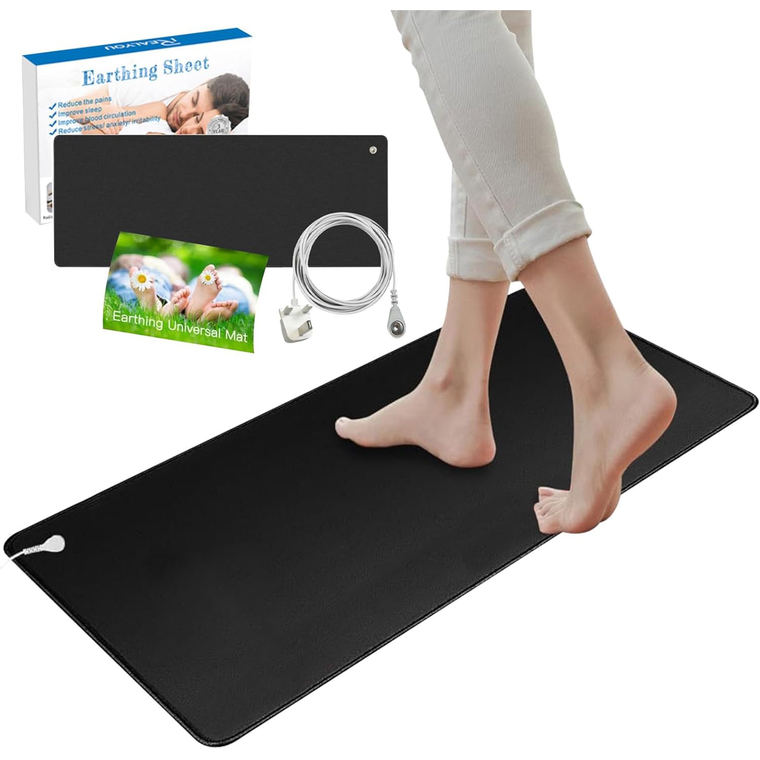 Grounding Mat 50x120cm Earth Sheet for Better Sleep, Anxiety, Pain, Inflammation - Massive Discounts