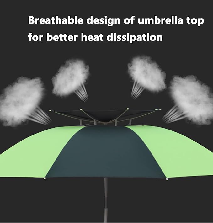 Beach Umbrella 7.2ft Portable Windproof Sun Shade STARRY CITY