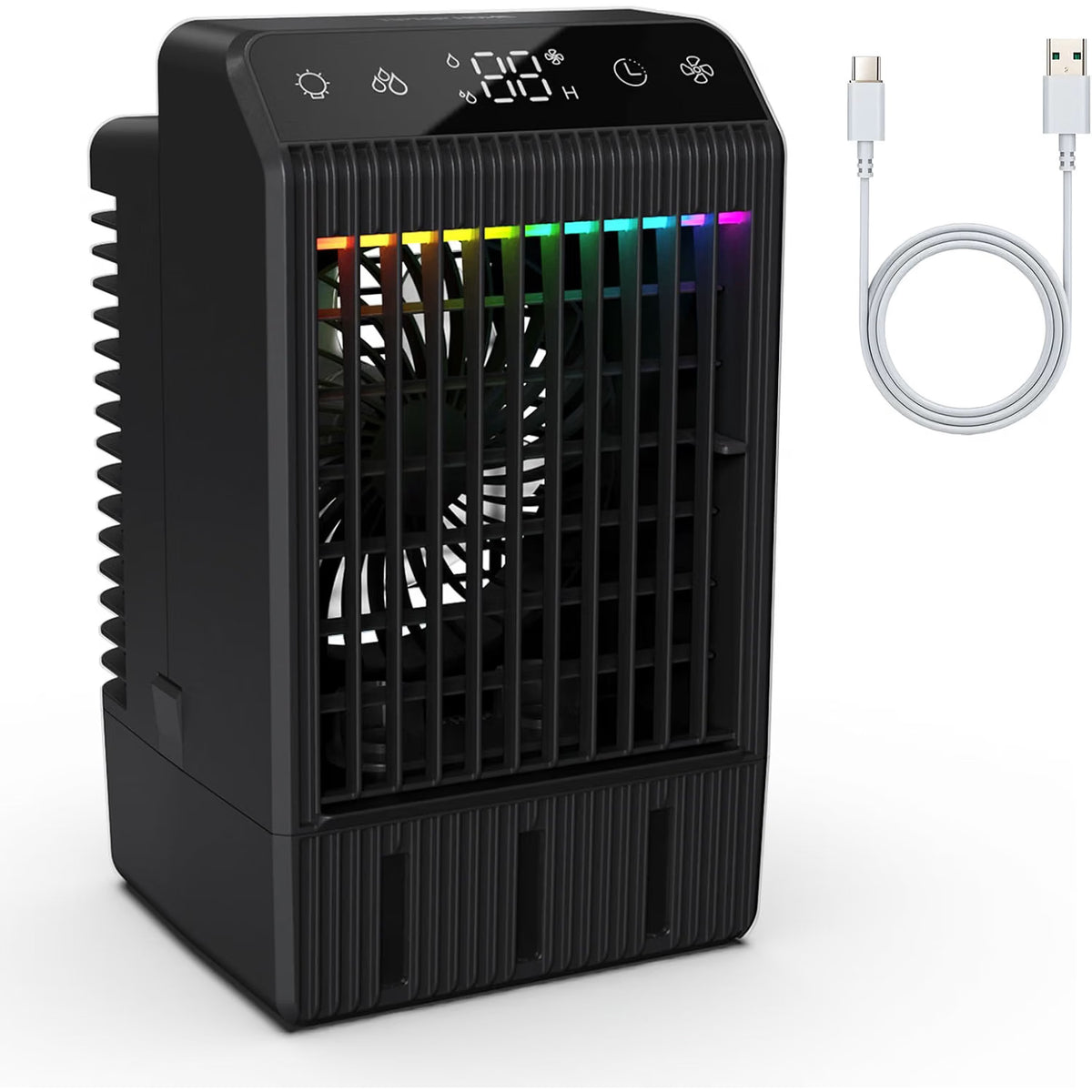 Portable Air Conditioner 4 in 1 1000ml Air Cooler Humidifier 4 Speed Mini AC Fan