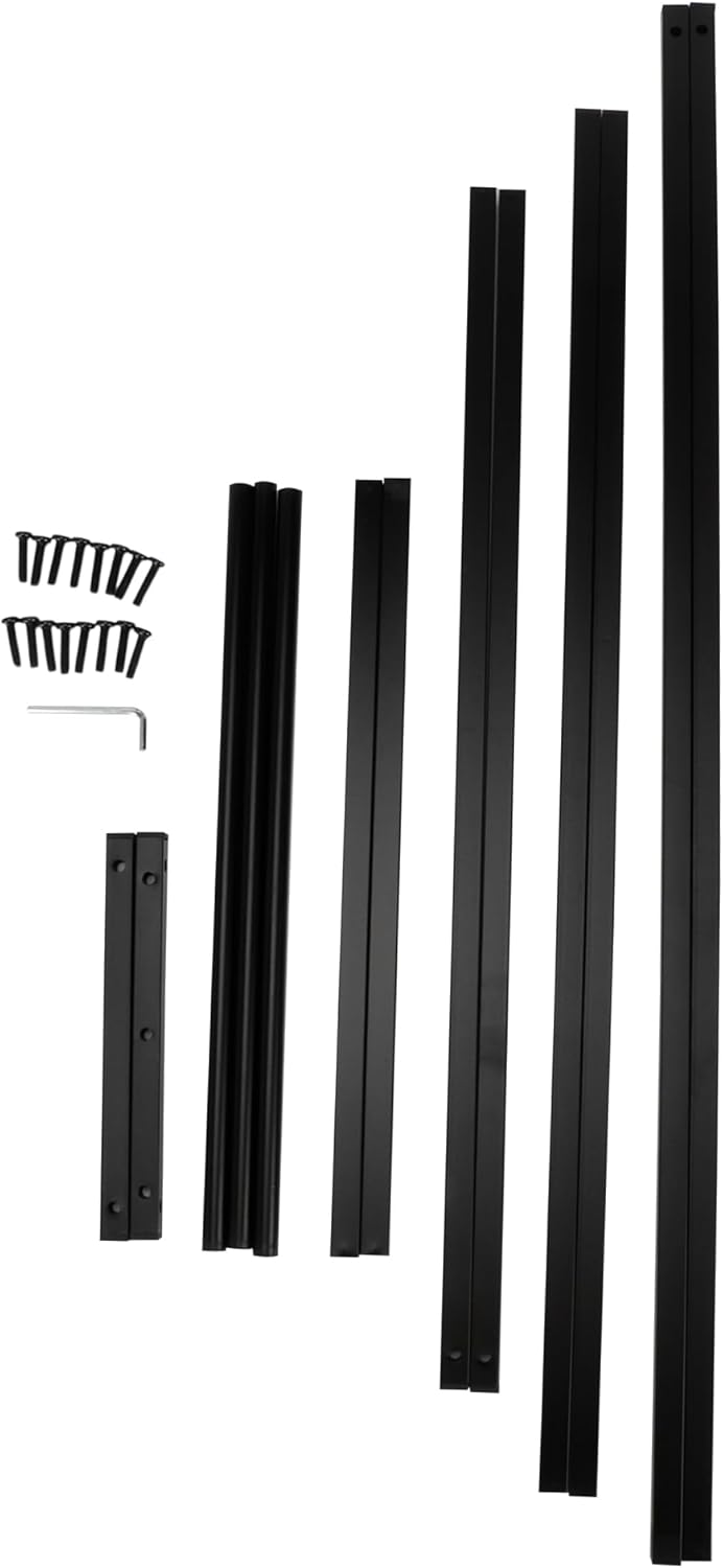 Freestanding Towel Rail 3 Tier Black Metal Towel Drying Rack Bathroom aleawol