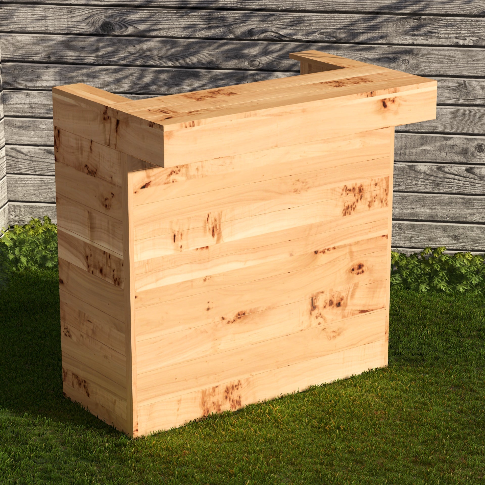 Wooden Pallet Bar 100cm Rustic Outdoor Garden Bar Storage Bars at Home