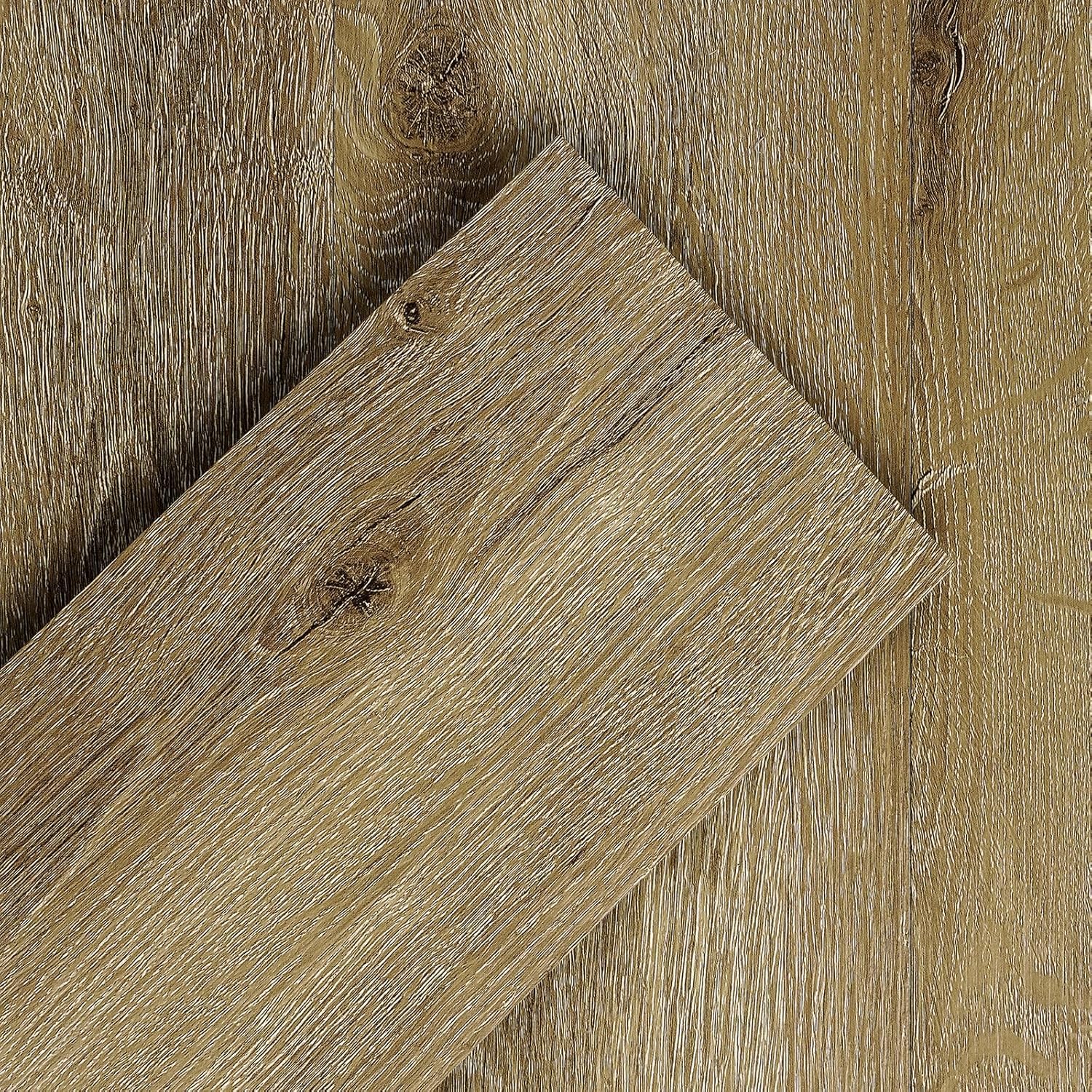 Close-up of wooden flooring with a focus on texture and grain.