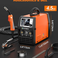 HITBOX 140A 4-in-1 Portable MIG Welder Gasless, TIG, ARC, Spool Gun Digital LED