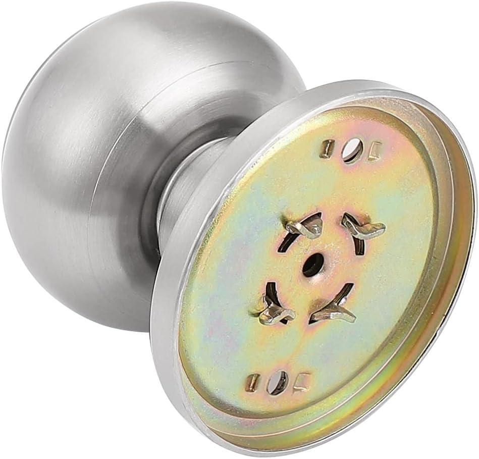 Probrico 5 Pack Brushed Nickel Dummy Door Knobs - Keyless Round Stainless Steel