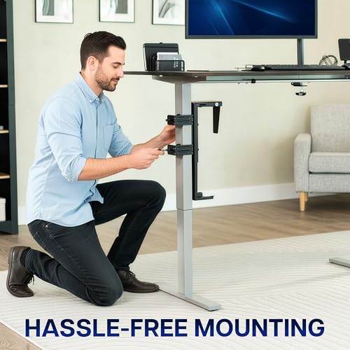 Clamp On Under Desk PC Mount Tool Free Computer Case Holder VIVO MOUNT-PC01C