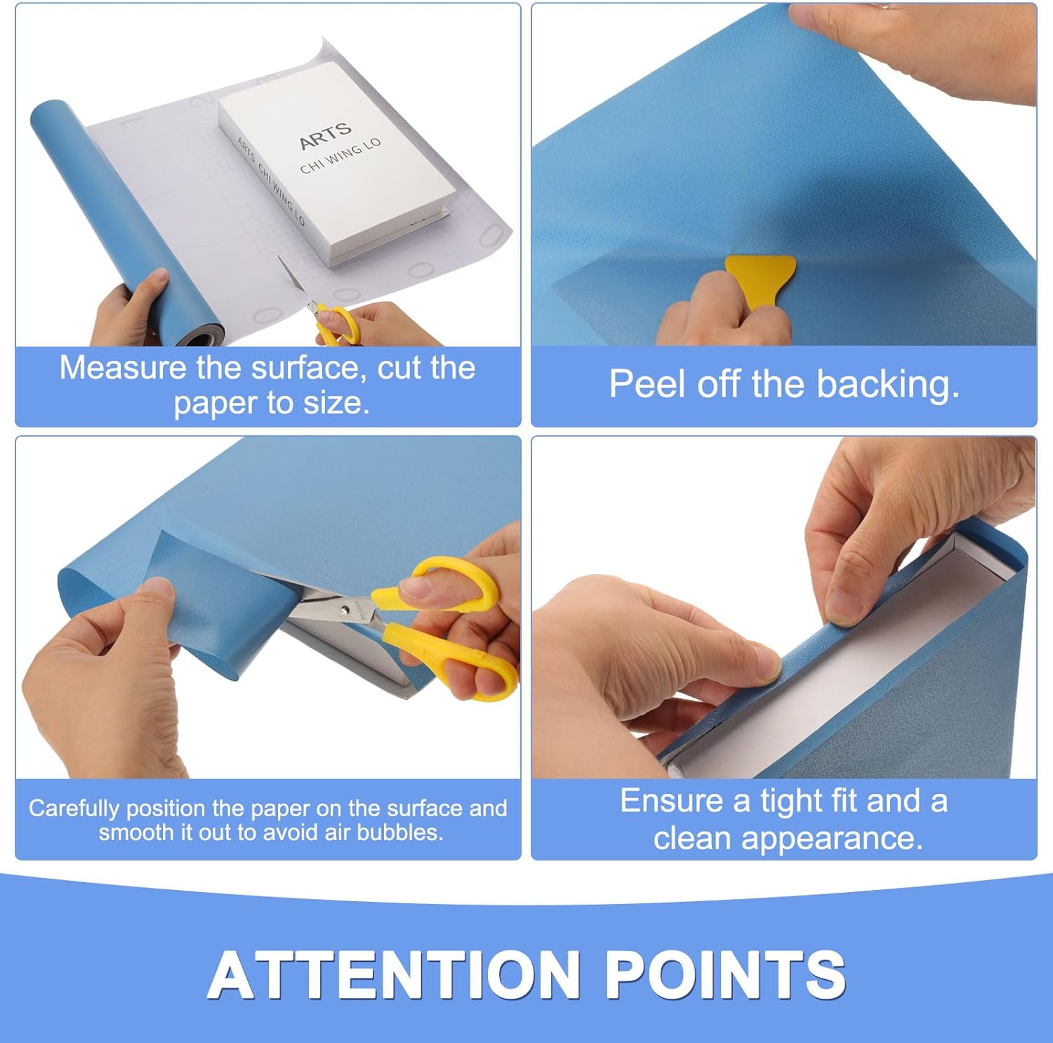 Light Blue Frosted Contact Paper 47x394in Peel Stick Waterproof PVC