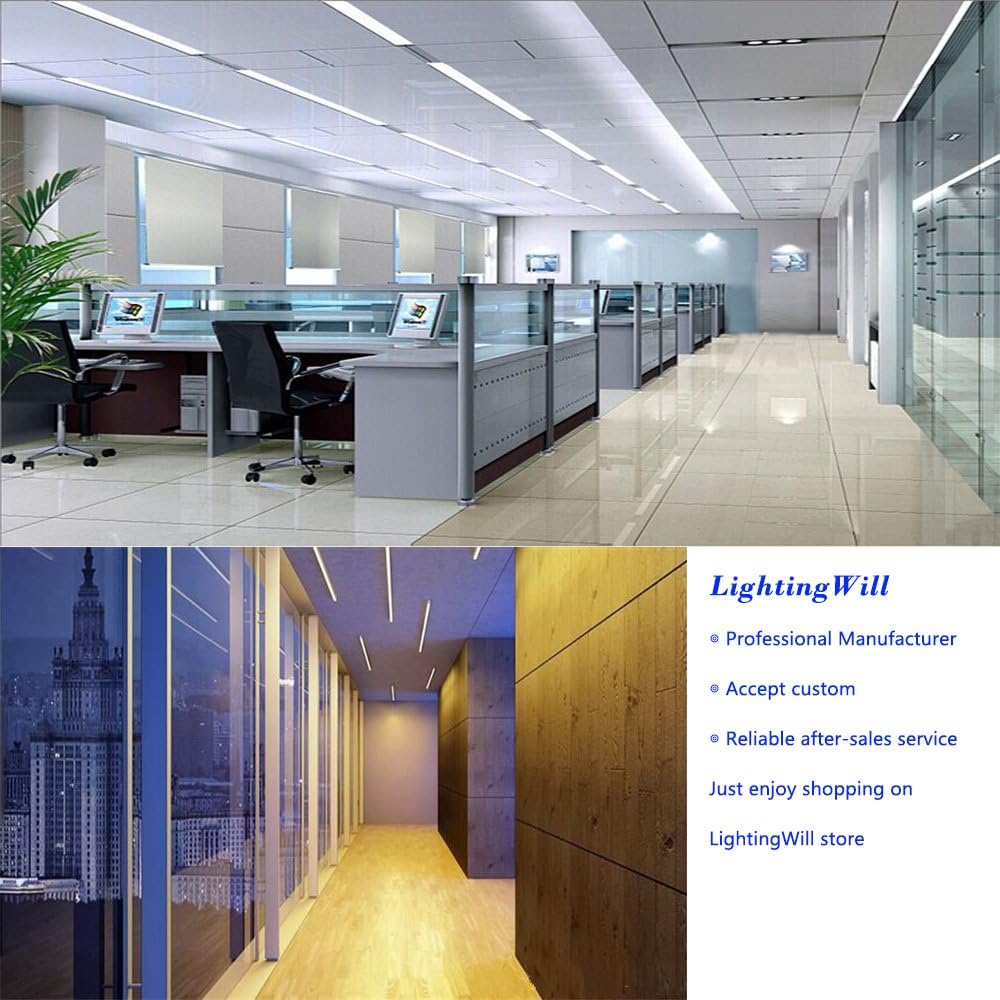 LightingWill 5-Pack Thicker LED Aluminum Profile, 3.3ft V-Shape, Silver