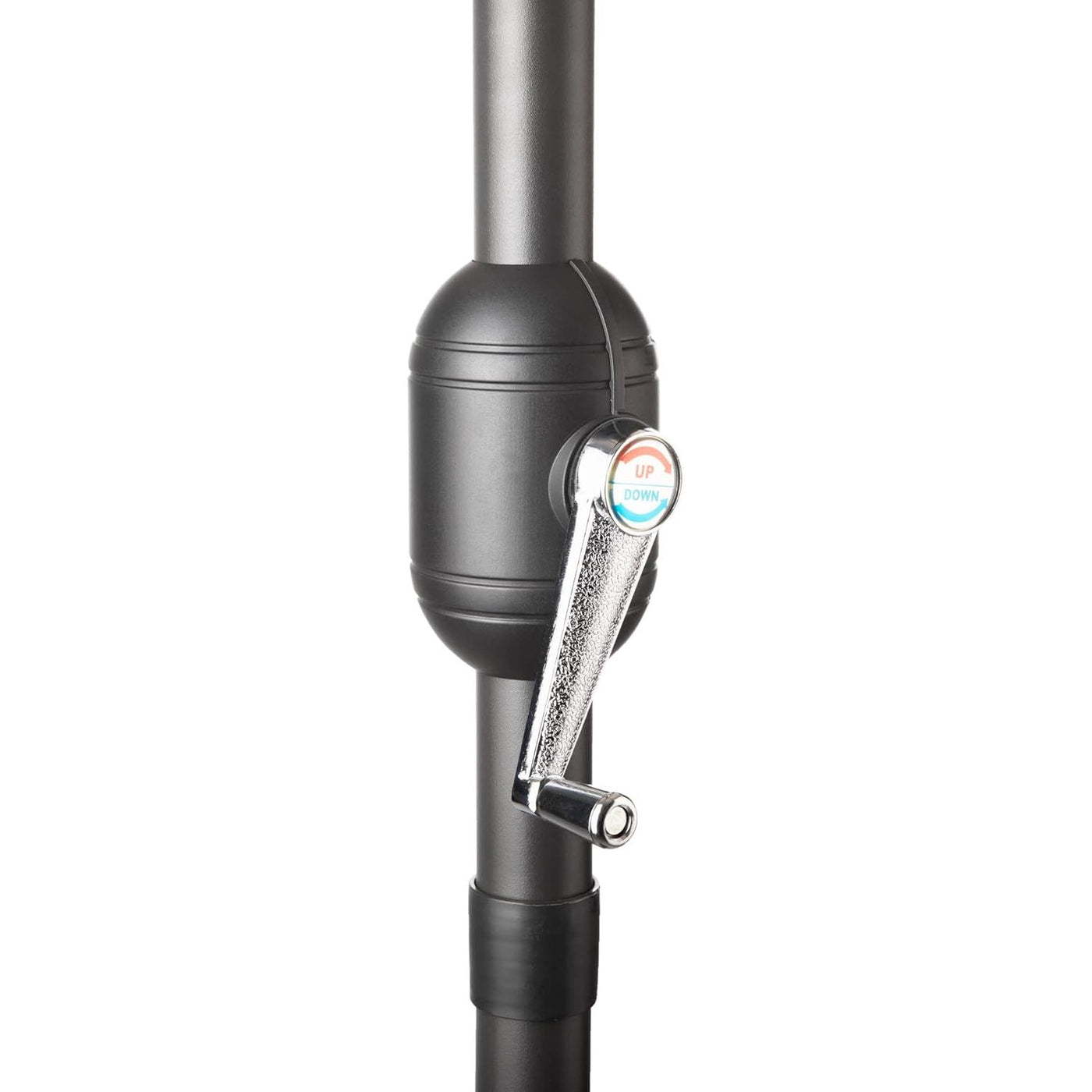 2.7m Round Parasol Blue with Tilt Push Button Crank Handle Garden Patio Shade